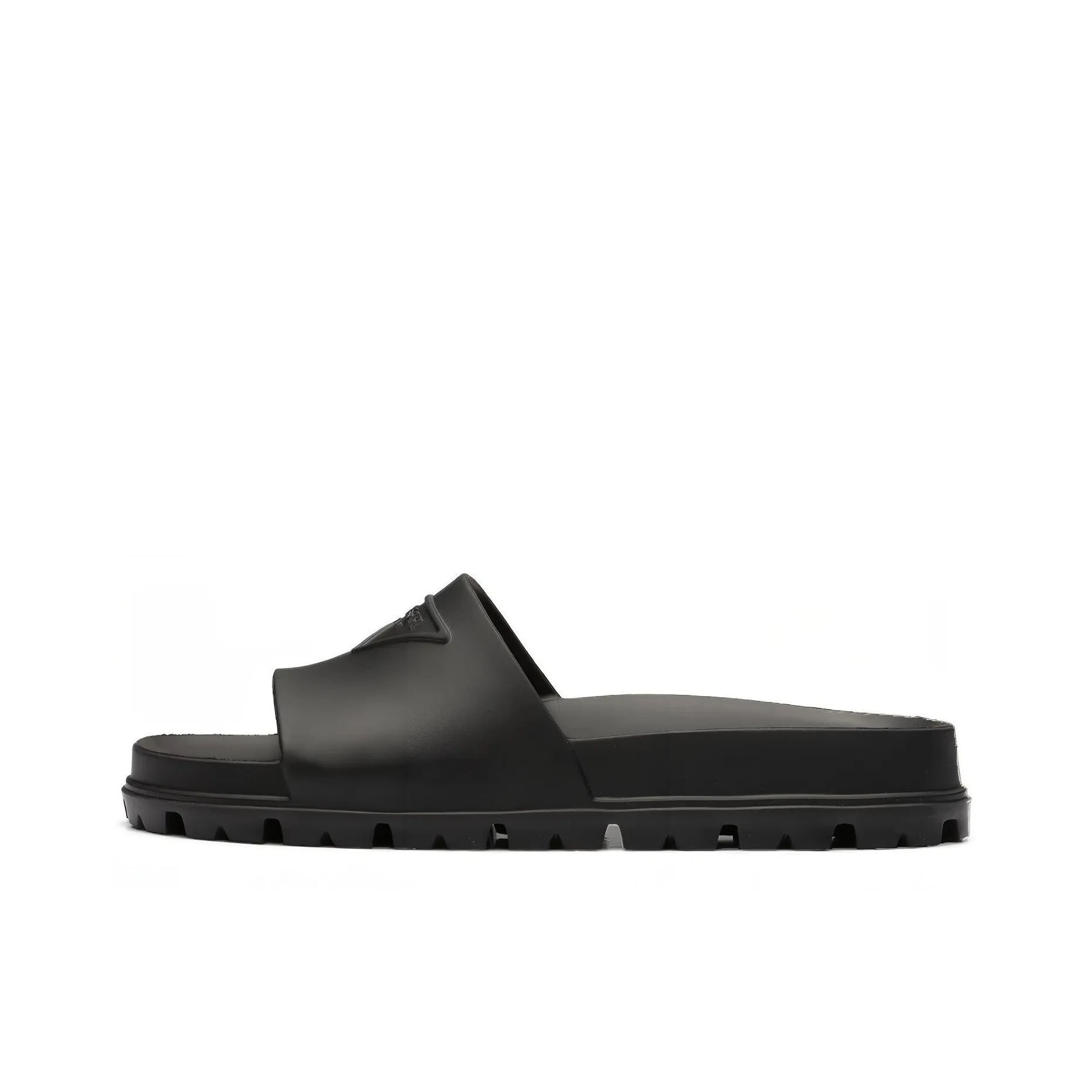 PRADA Rubber Slides Black Women's
