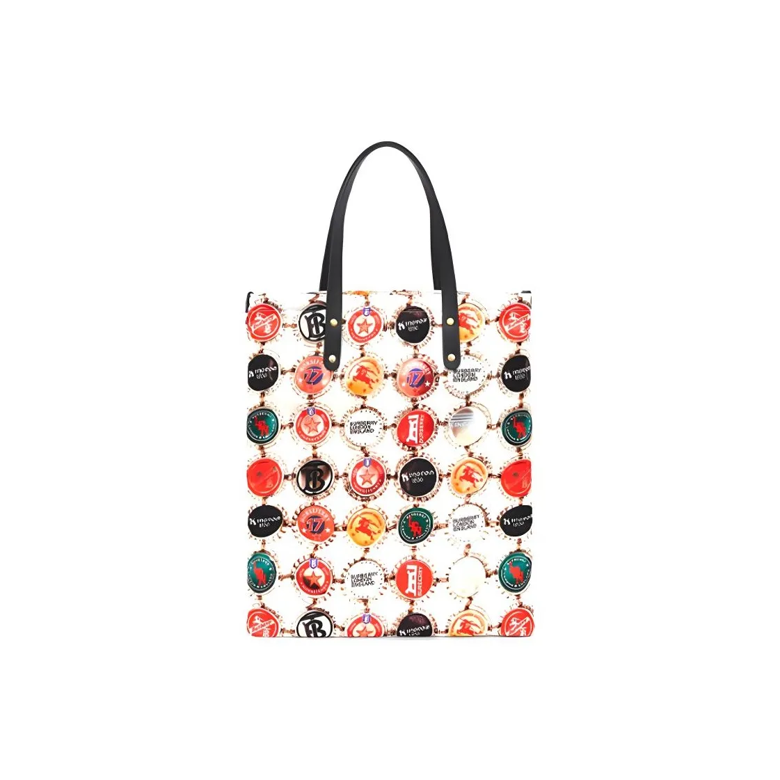 Burberry Acrylic Plastic Tote Bag, Shopping Bag, Handbag Unisex White/Multicolor