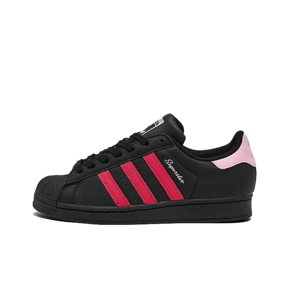 Adidas Women's Superstar 'Black Scarlet Pink' Women's
