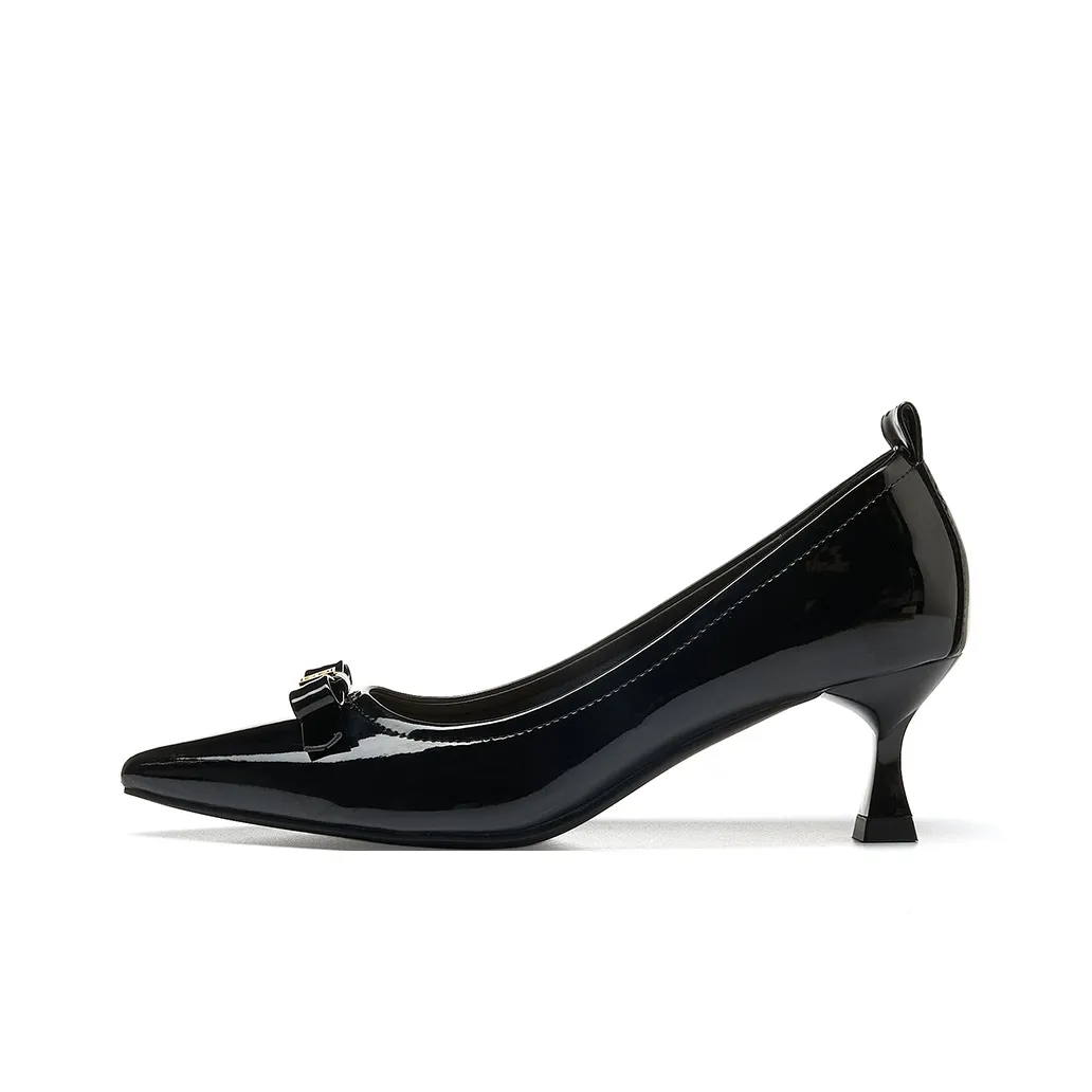 HLA Work Commute Unlined Shoes With Slim Heel And Bowknot Professional Shoes For Women's Casual Wear Women's
