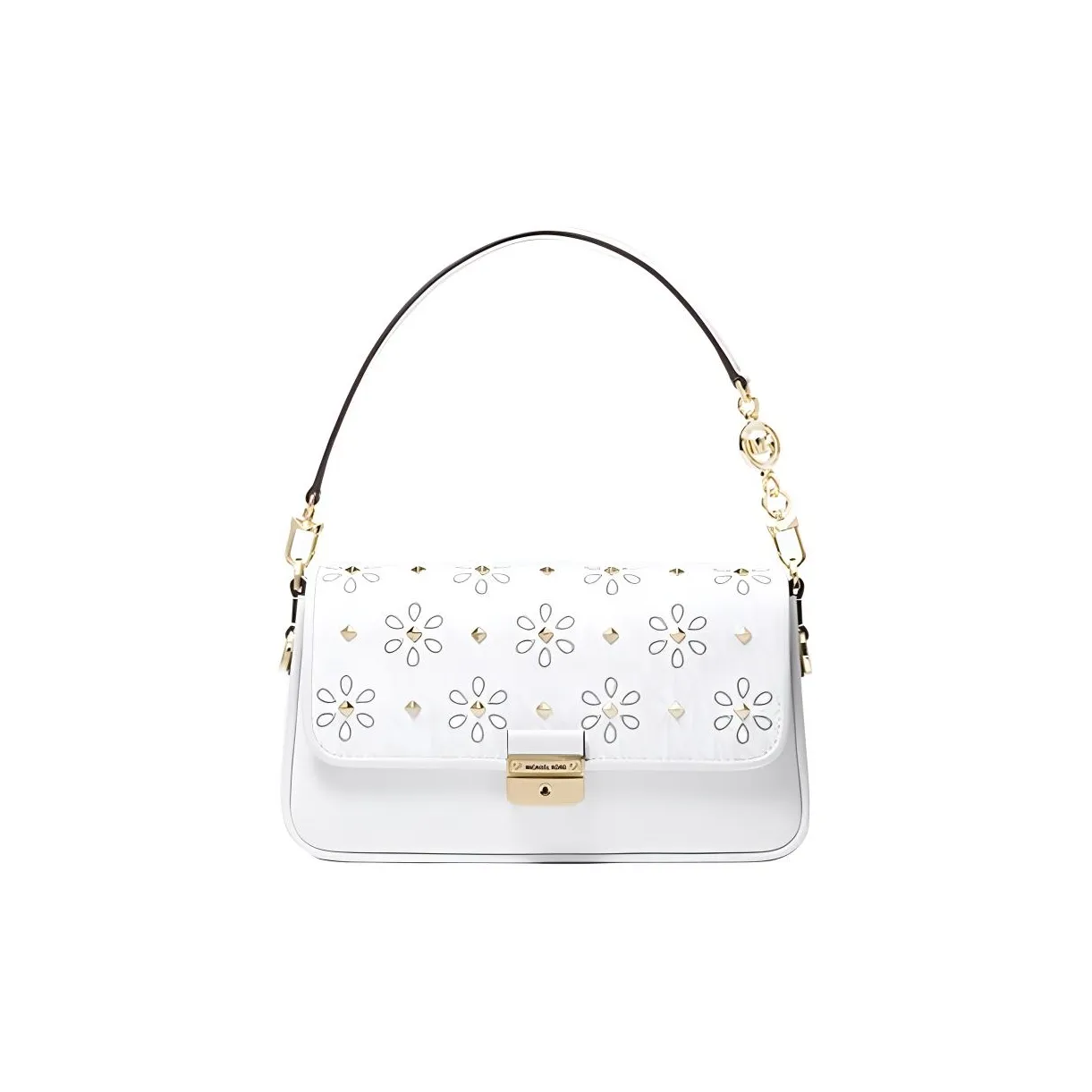 MICHAEL KORS Bradshaw Leather Shoulder Bag Crossbody Bag Handbag Small Size Women's White