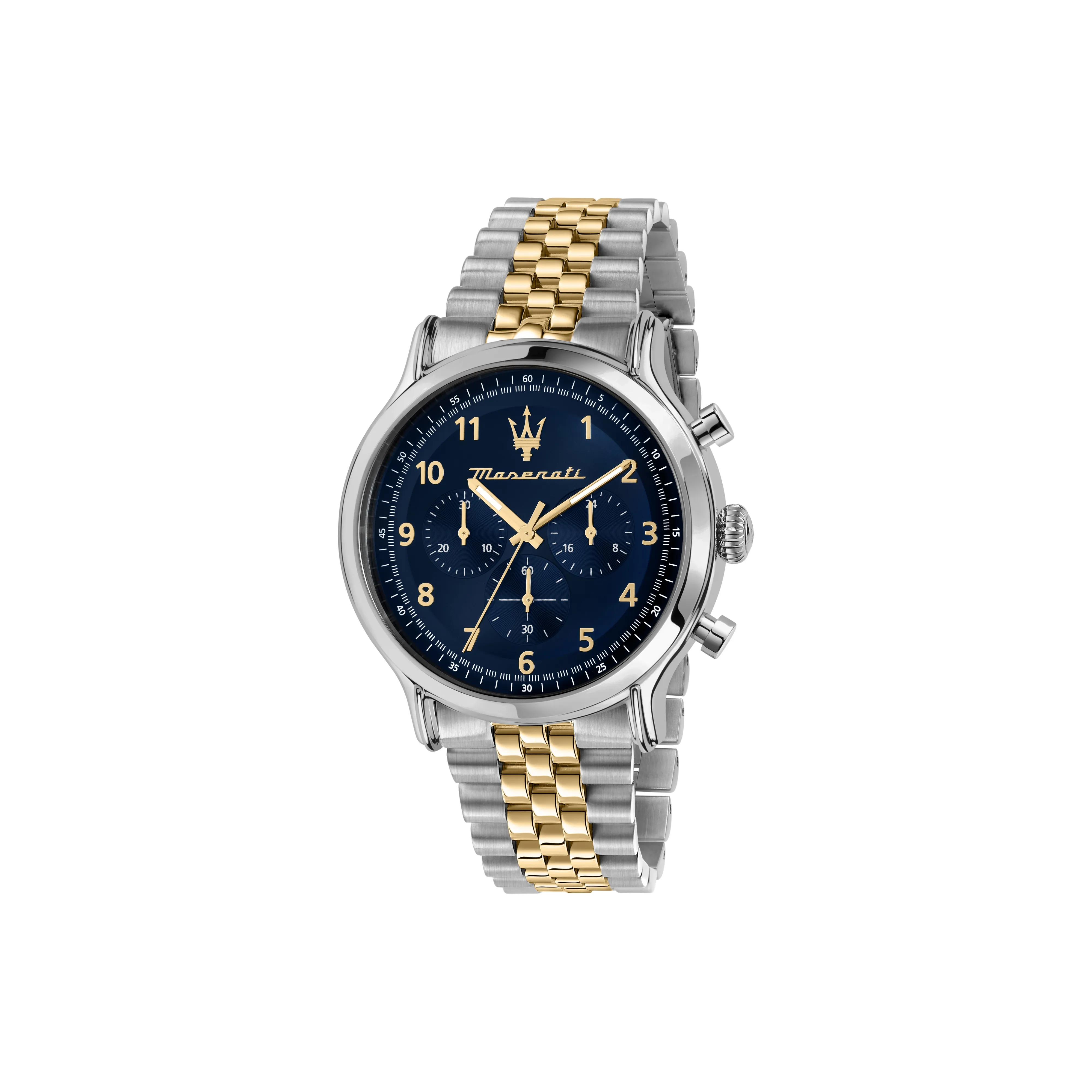 Maserati Vintage Collection Кварцевые Мужские Часы Металлический Ремешок 42 мм Синий Циферблат