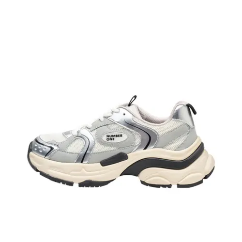 Nam Po Wan Толстоподошвенные кроссовки Low Top Бело-серые Женские