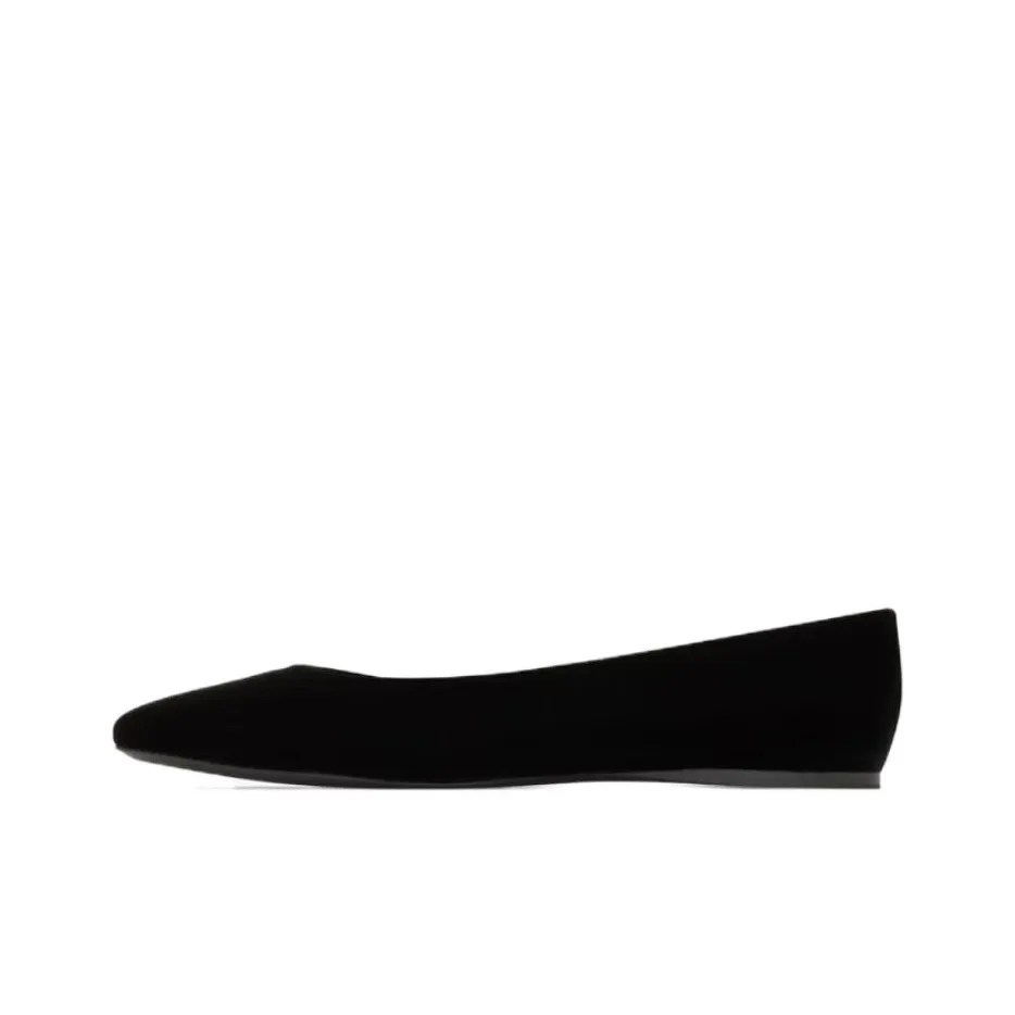SAINT LAURENT Gio Almond Toe Slip On Ballet Flats Women's
