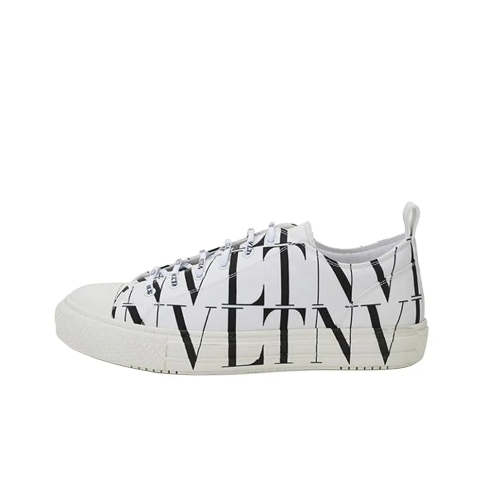 Valentino VLTN Low Top Stylish Skateboarding Shoes Men's White Black Multicolor