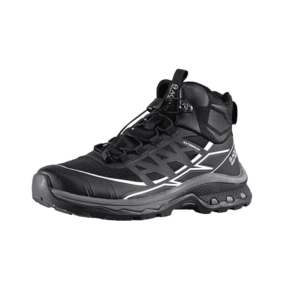 Auron Slip Resistant, Abrasion Resistant, Waterproof Mid Top Hiking Shoes Men's Black