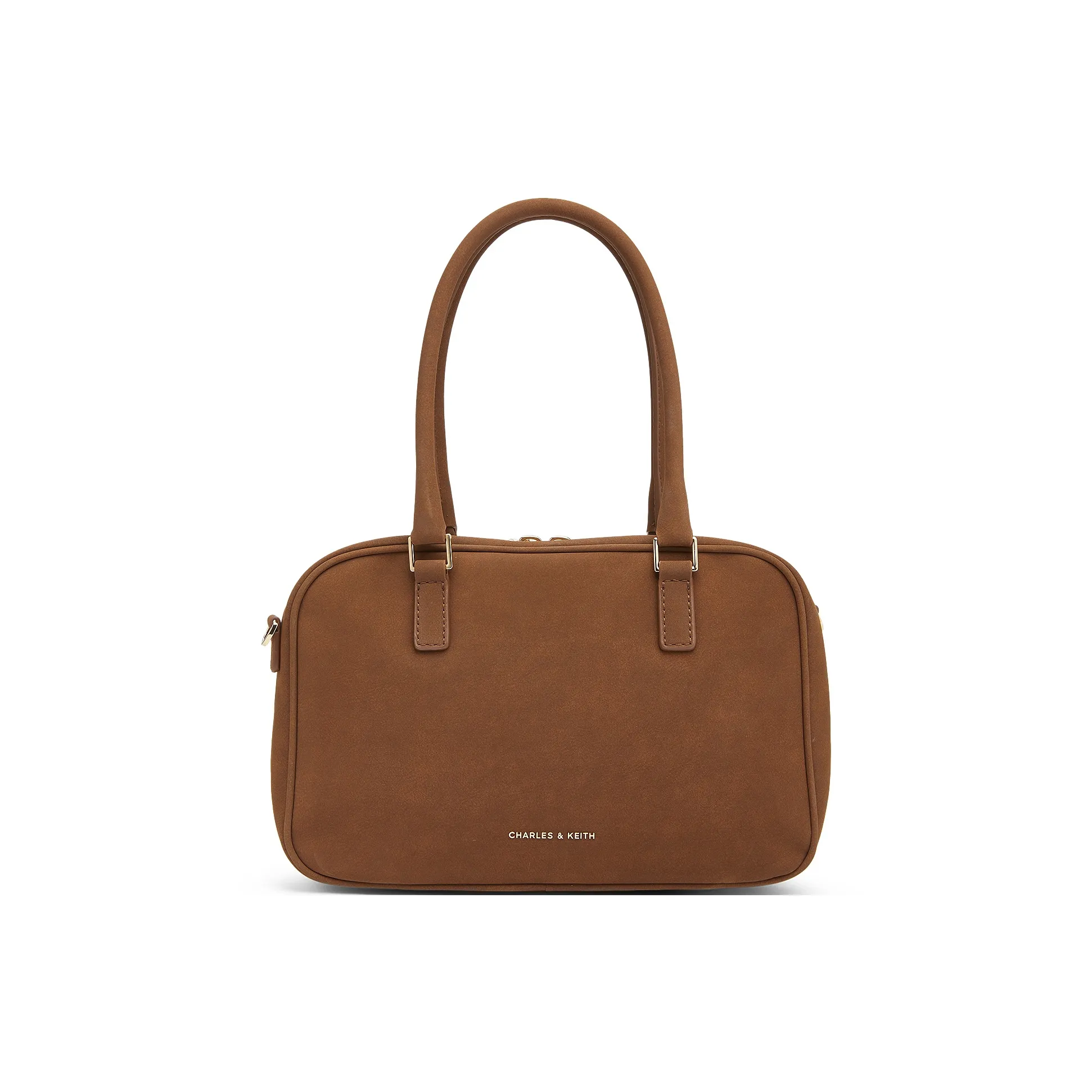 CHARLES KEITH ПУ (полиуретан) Сумка через плечо Сумка среднего размера Женская Коричневая