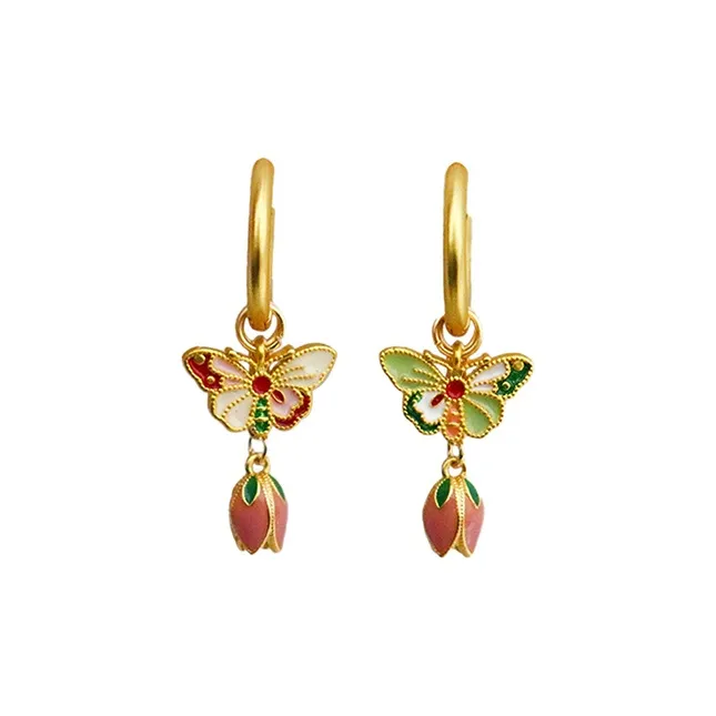 Серьги Summer Star с покрытием из 18К золота женские