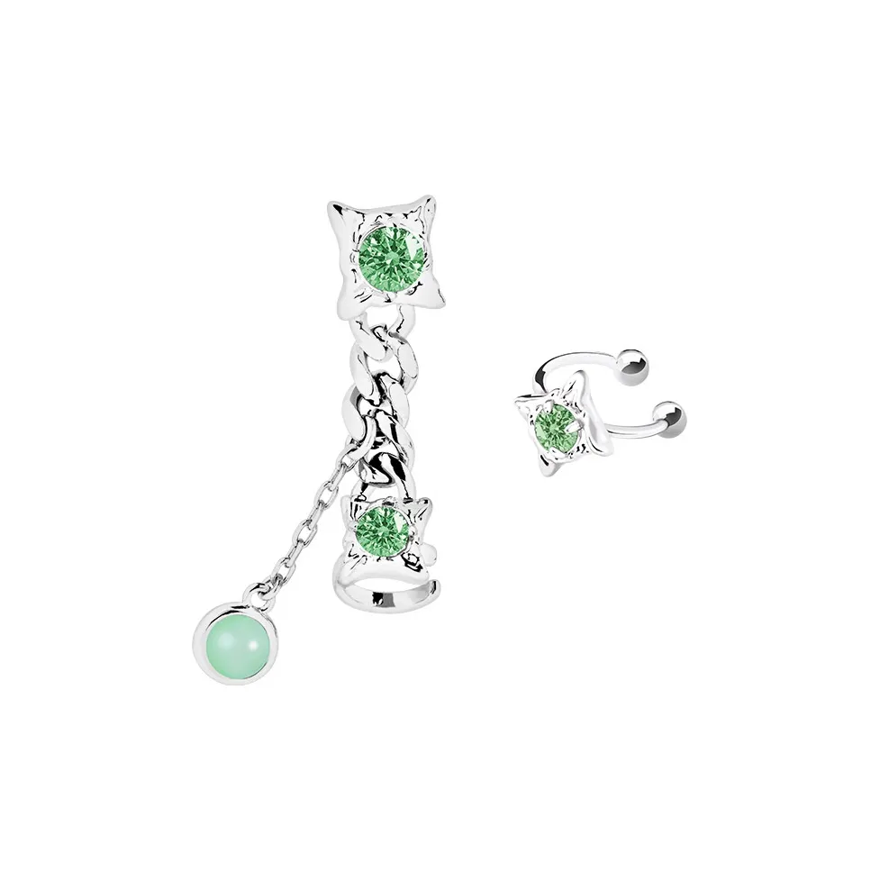 WEALTHYBOO Серьги с искусственными камнями Женские