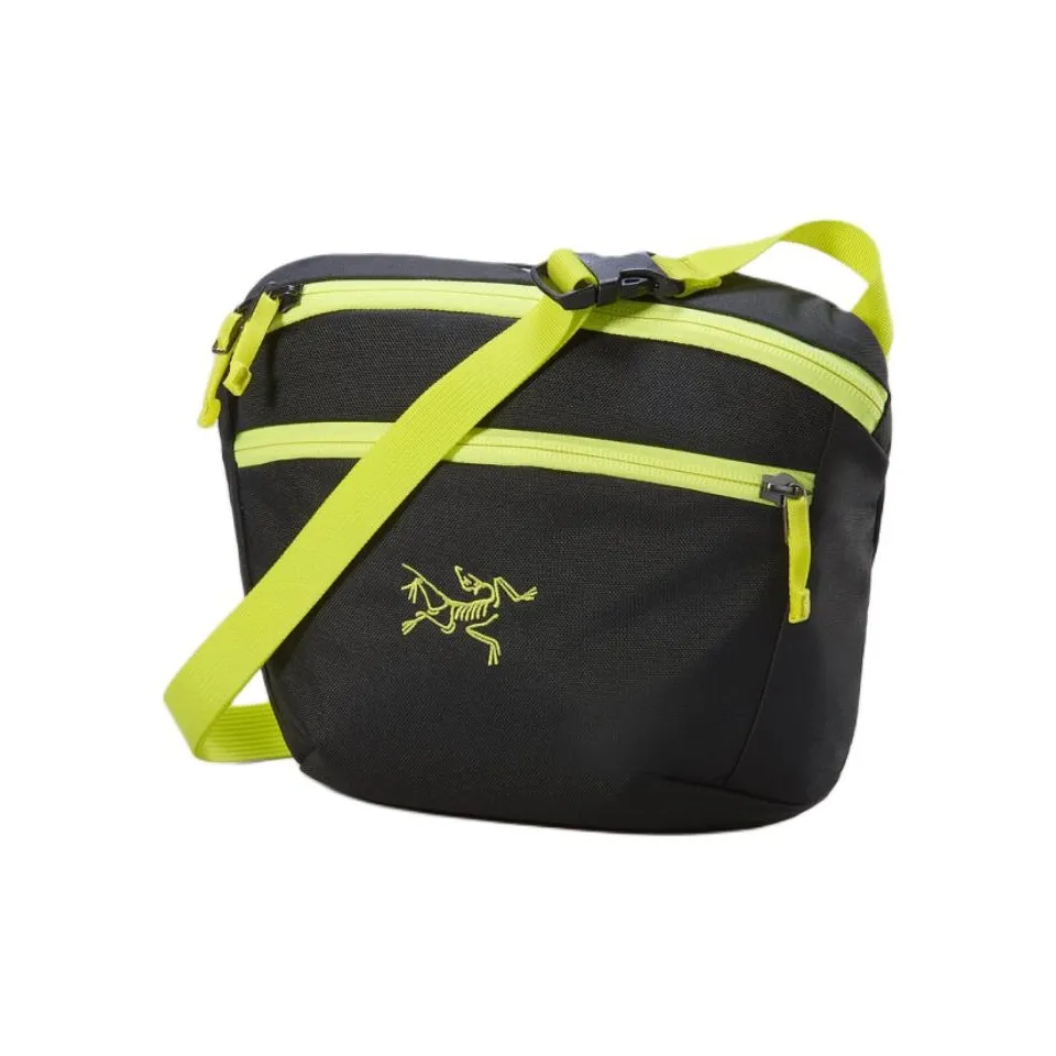 Arcteryx Mantis 2,5L Туристические сумки Полиэстер Черный и Неоново-зеленый Унисекс