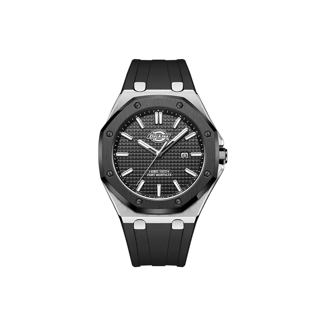 Dickies Наручные часы Кварцевый механизм Черный циферблат Мужские часы