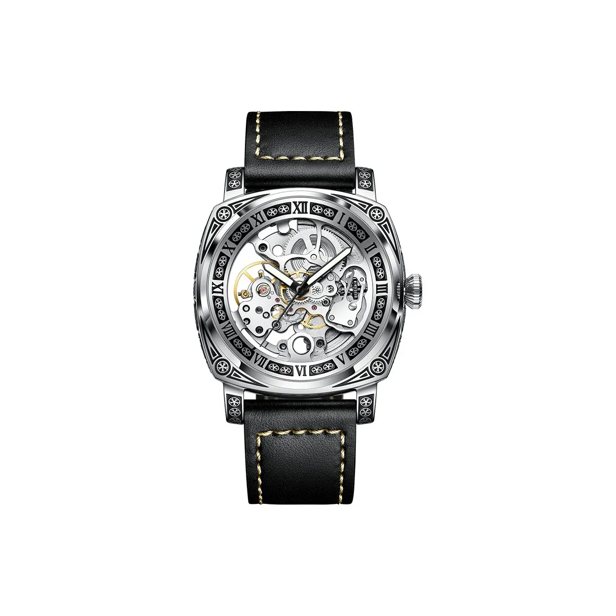 MUKUO Cool Play Collection Fashion Versatile Светящийся в темноте Водонепроницаемый Автоматический механический механизм