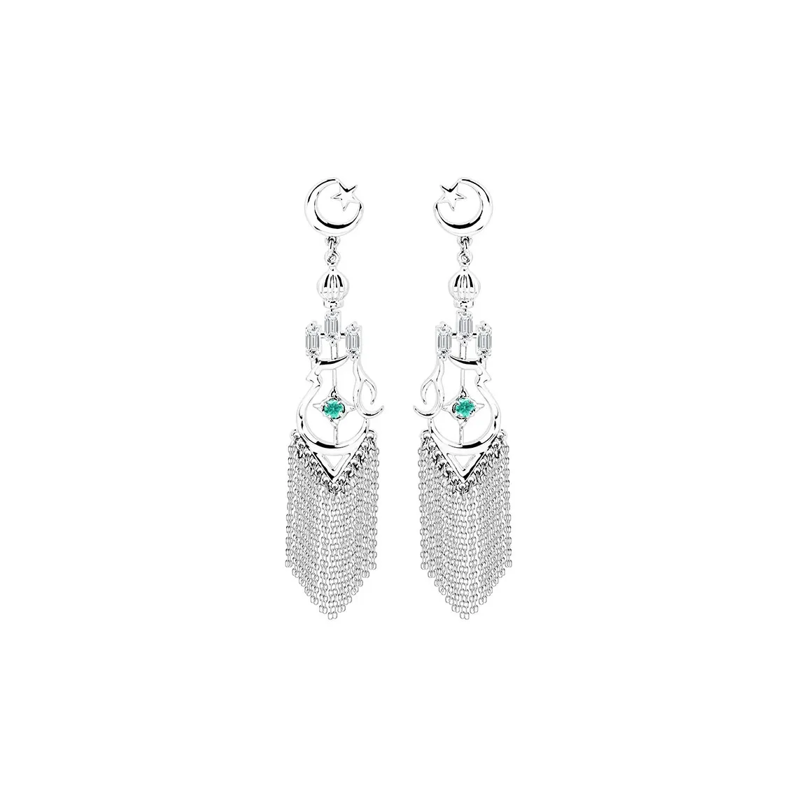 WEALTHYBOO Искусственный драгоценный камень циркон серьги женские