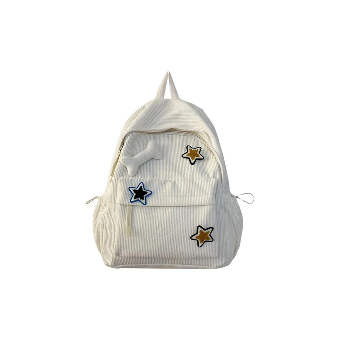 RUIPAI Вельвет Рюкзак Стандартный Женский Экрю Черный Яшма Коричневый