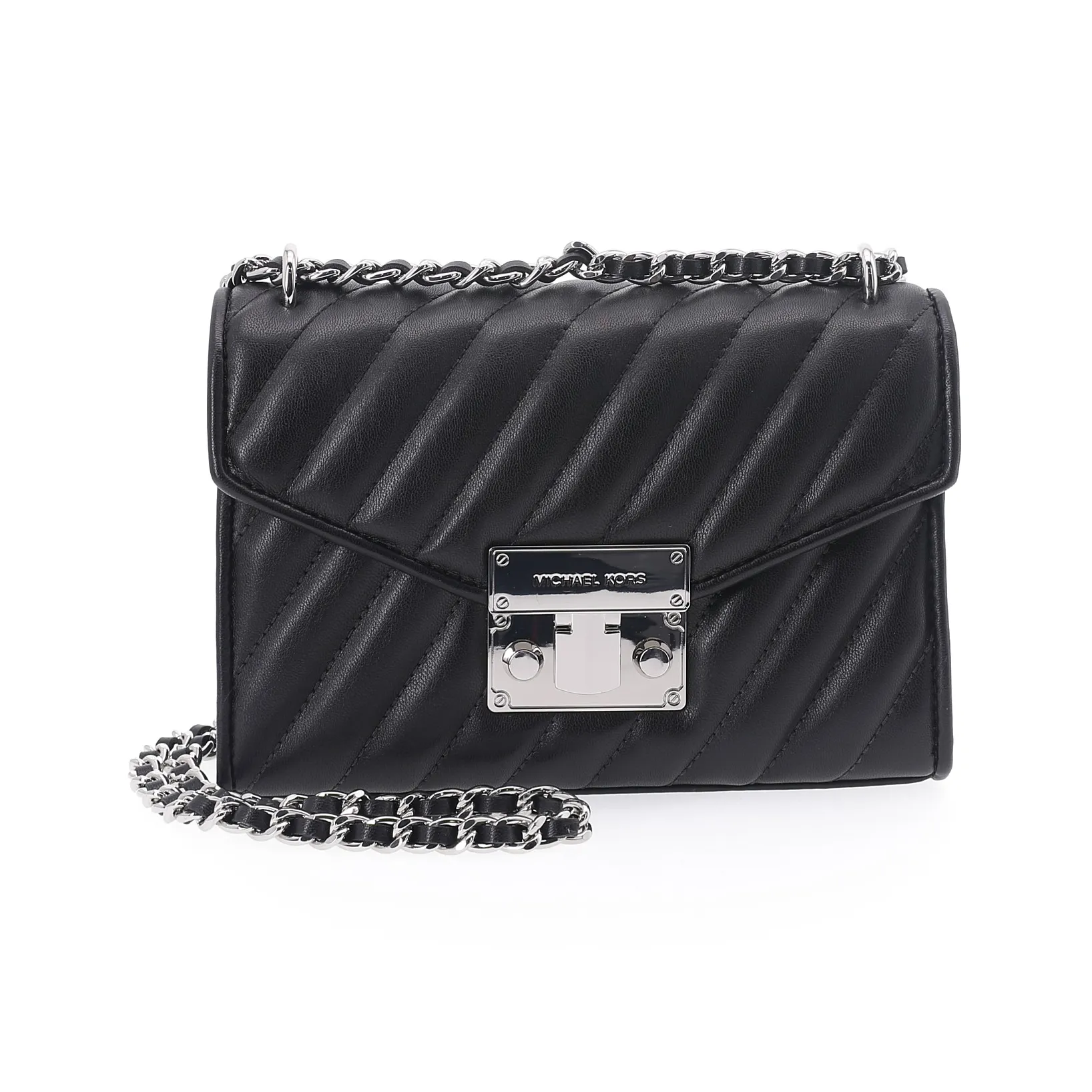 MICHAEL KORS Rose Sheepskin Shoulder Bag, Crossbody Bag Women's Black