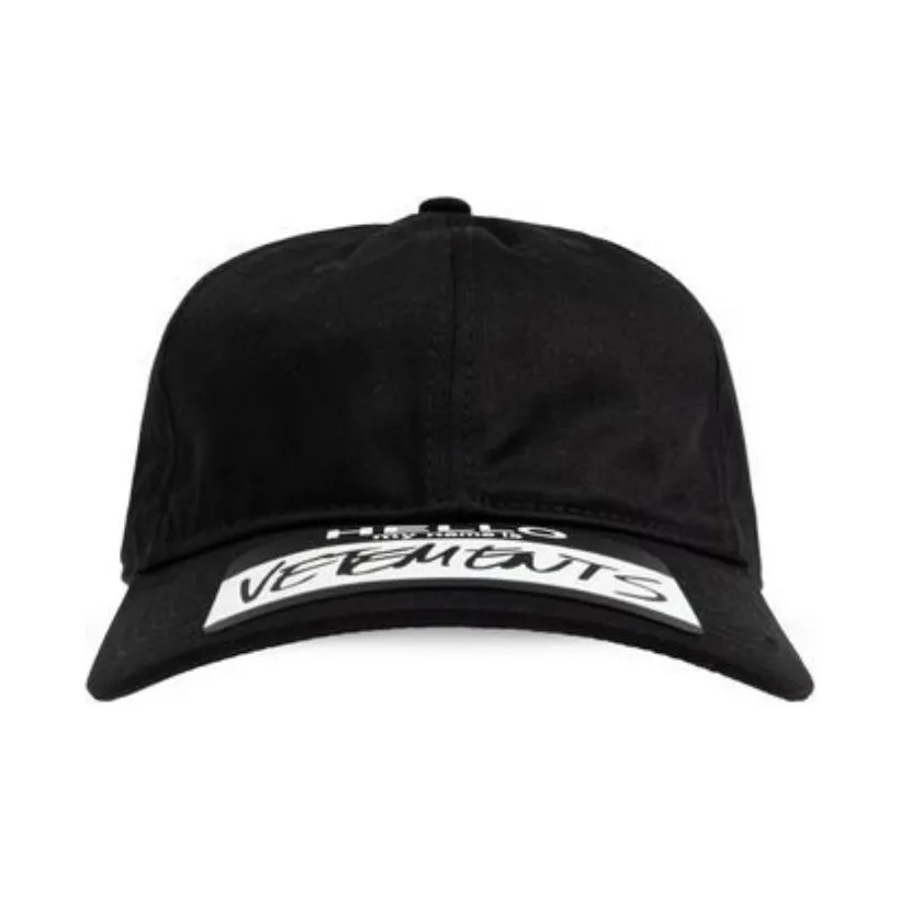 Vetements Хлопок Бейсболки Женские Черные