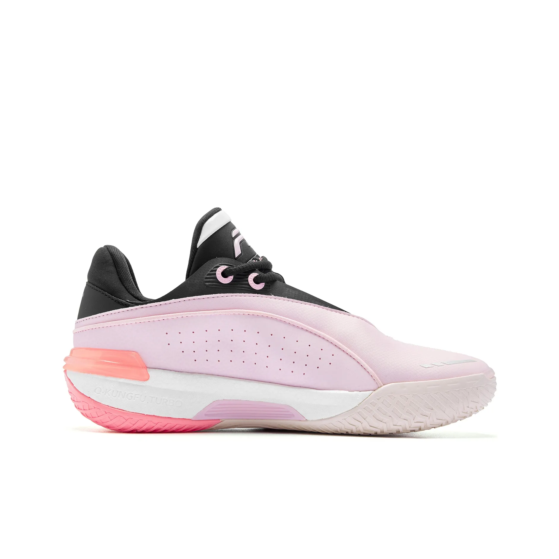 QIAODAN FE2.5 Basketball Shoes Men's Low Top Thistle Pink/Black
