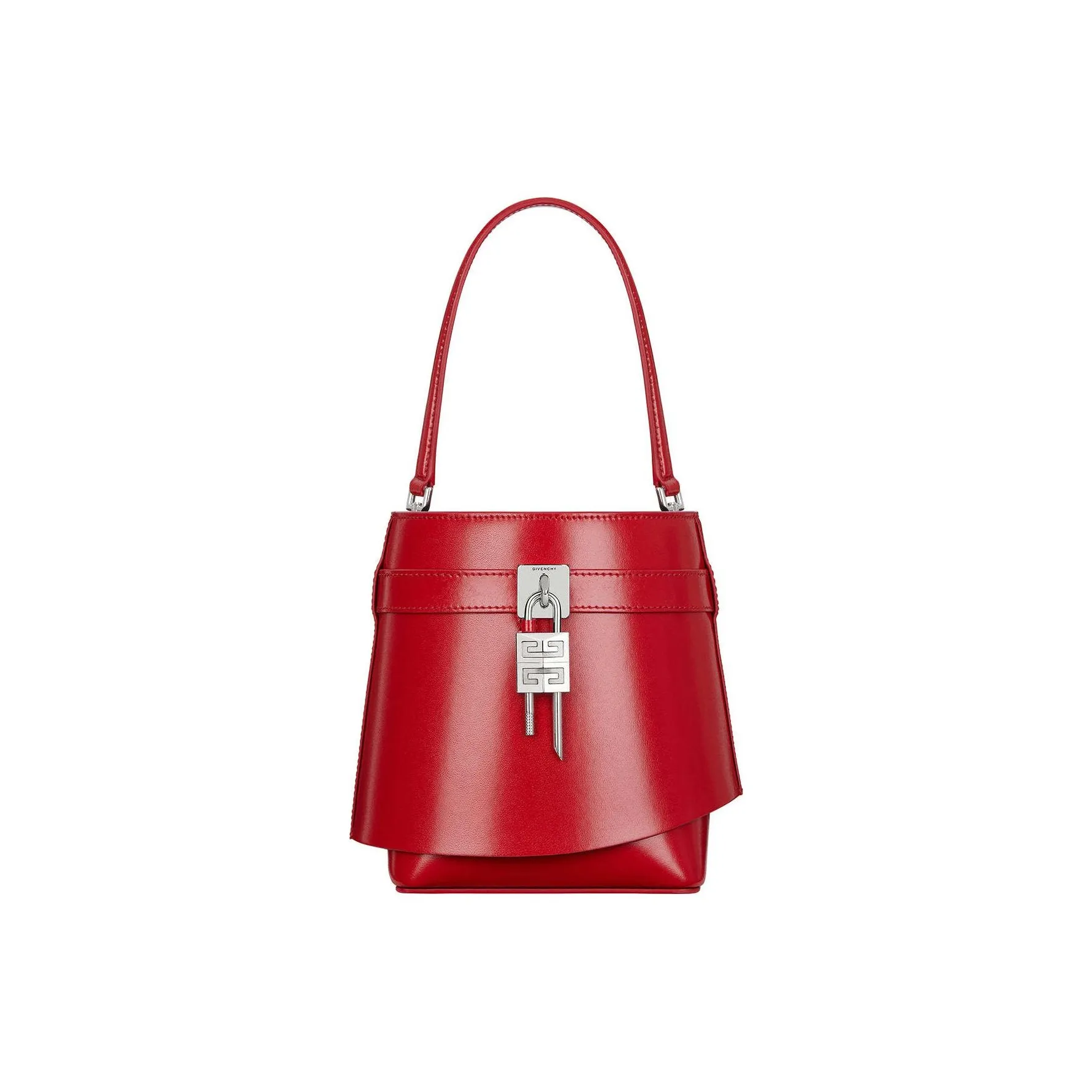 Givenchy Shark Lock Calfskin Shoulder Bag, Crossbody Bag, Handbag Women's Red
