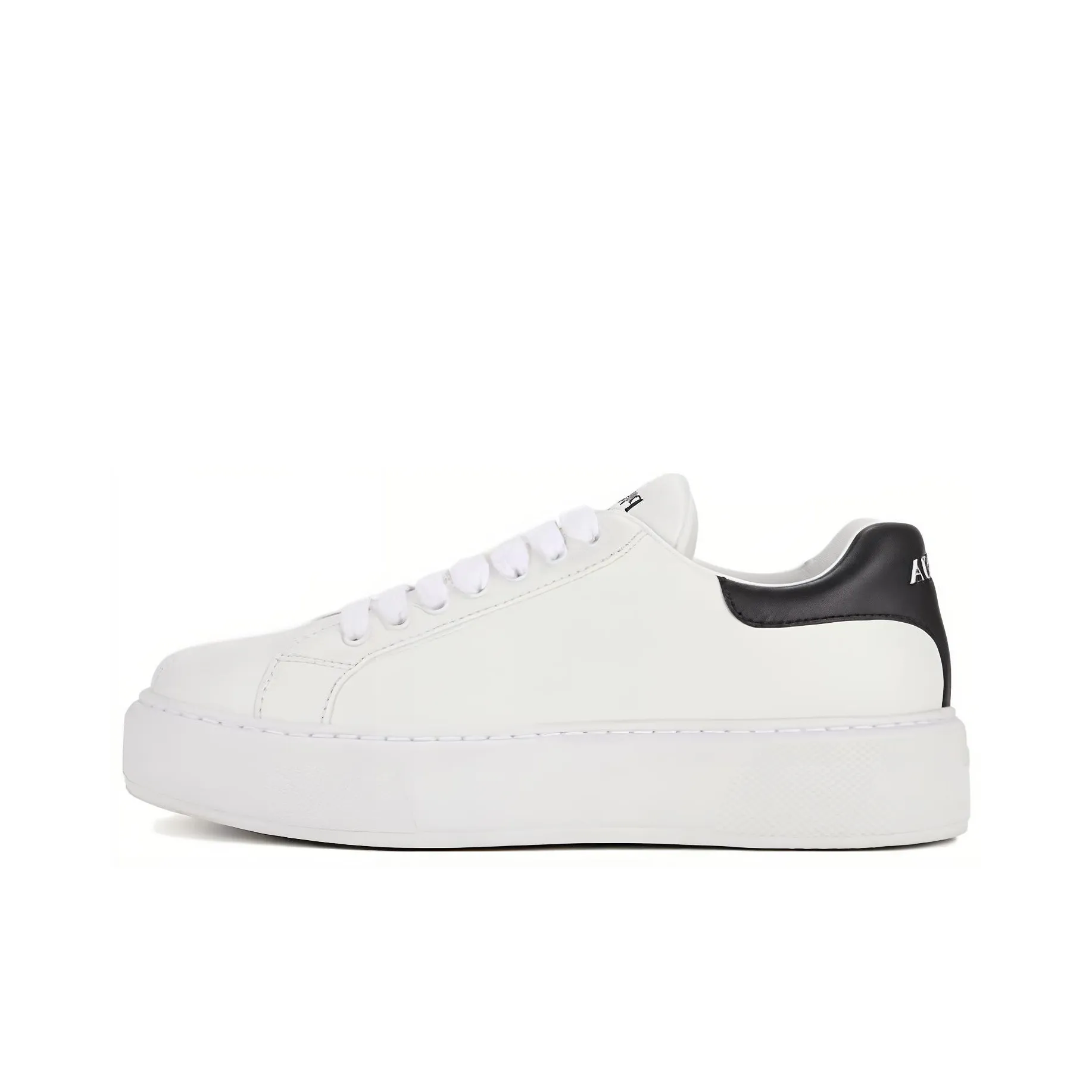 PRADA Leather Platform 'White Black'