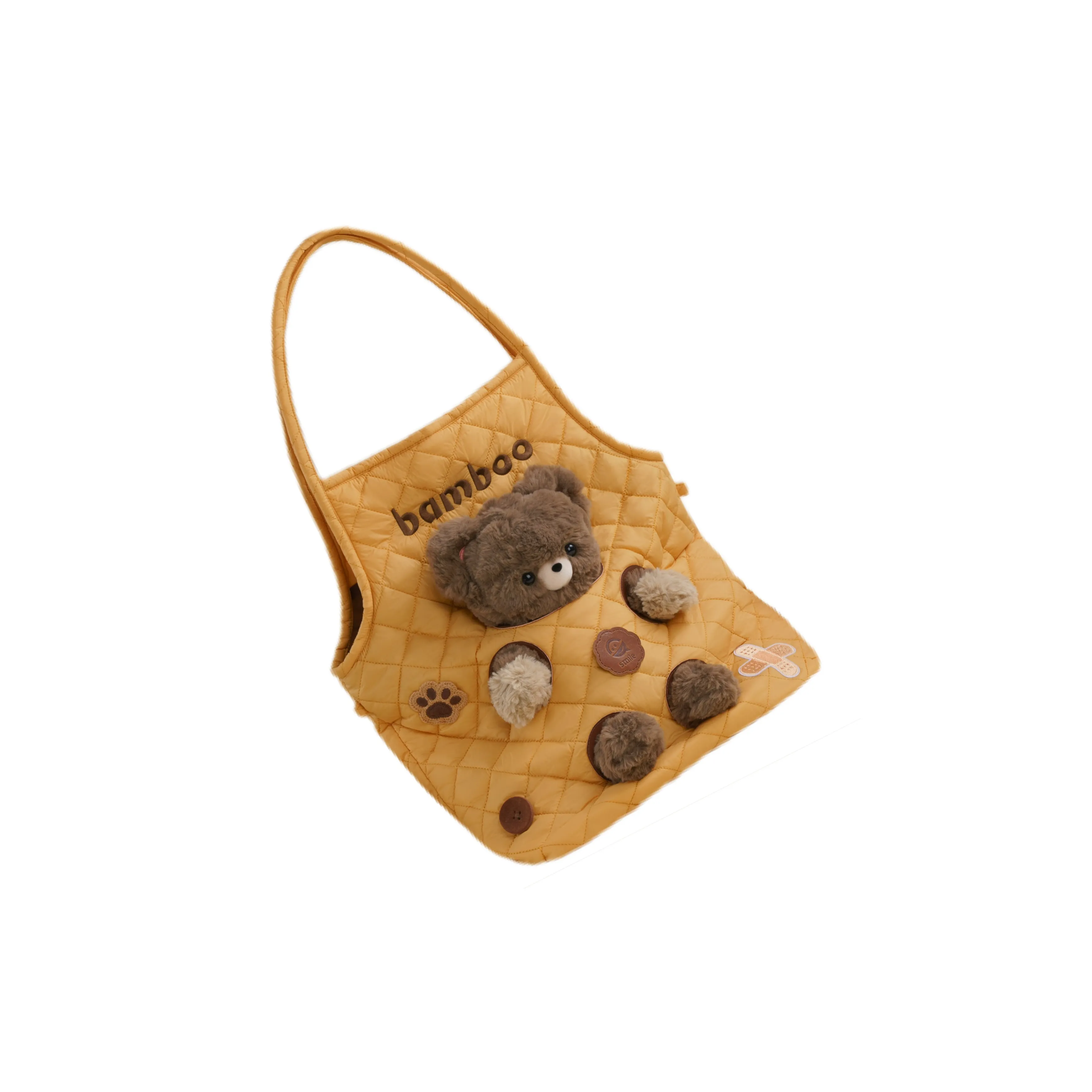 Holding Bamboo Полиэстер Плечевая сумка Женская Желтая