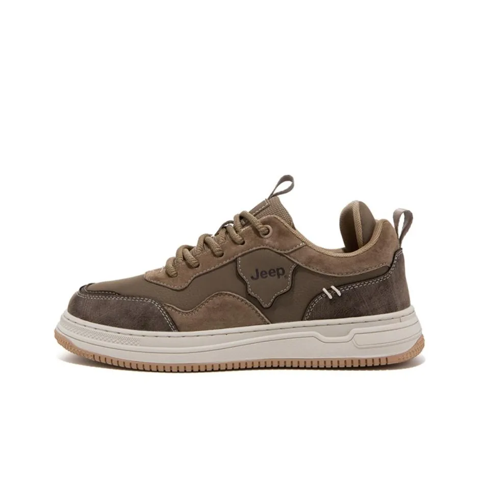 Jeep Low Top Skateboard Shoes Men's Brown