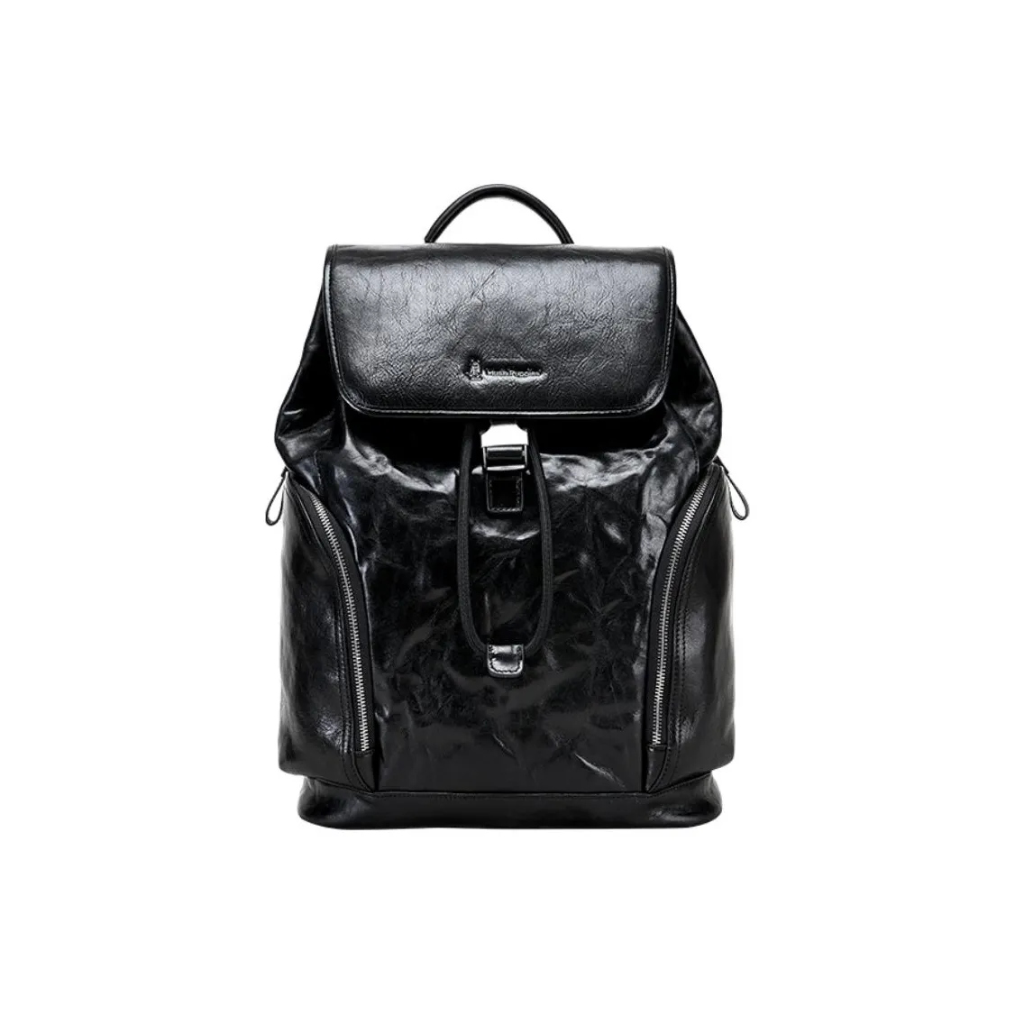 Hush Puppies Коровья кожа с тканевым рюкзаком большой мужской черный