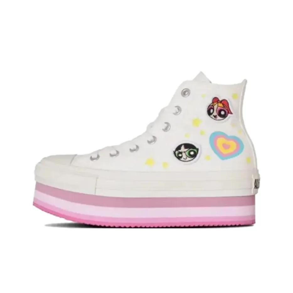 Converse Chuck Taylor All Star Chunkyline Hi The Powerpuff Girls White Women's