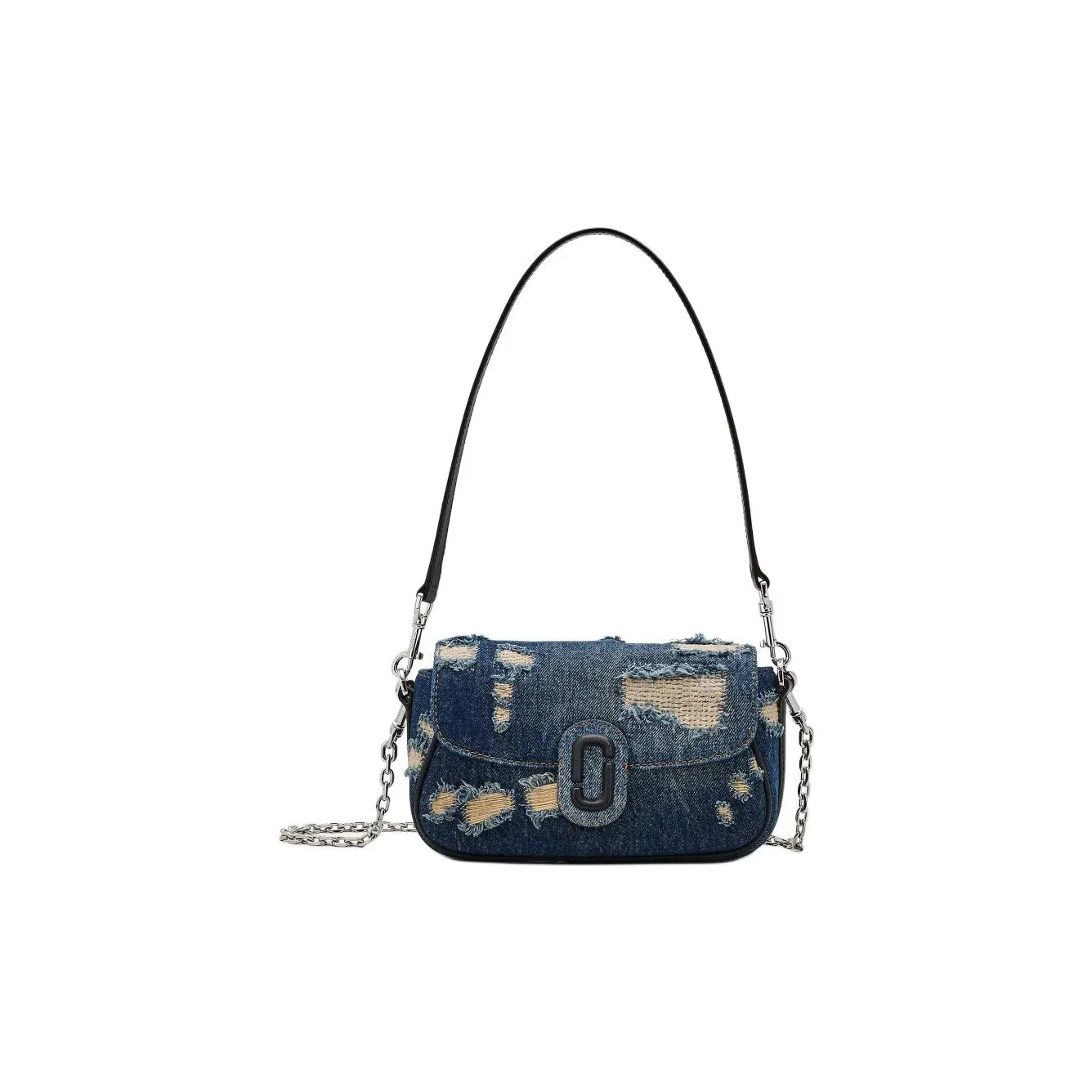 MARC JACOBS The Denim Clover Rip And Repair Shoulder Bag