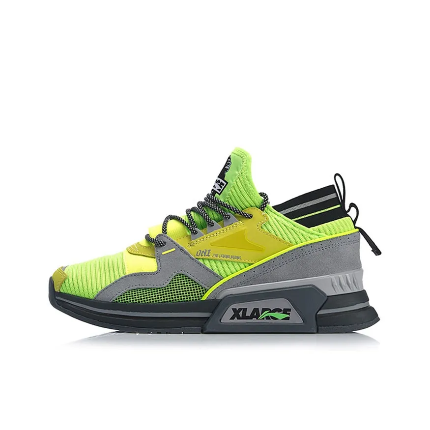 XLARGE совместный модель x LINING низкий топ повседневный мужской неоновый зеленый