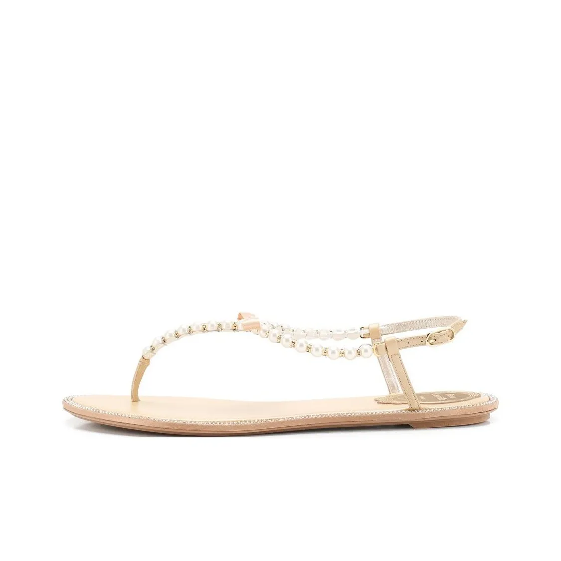 RENE CAOVILLA Flip Flops Women's Gold