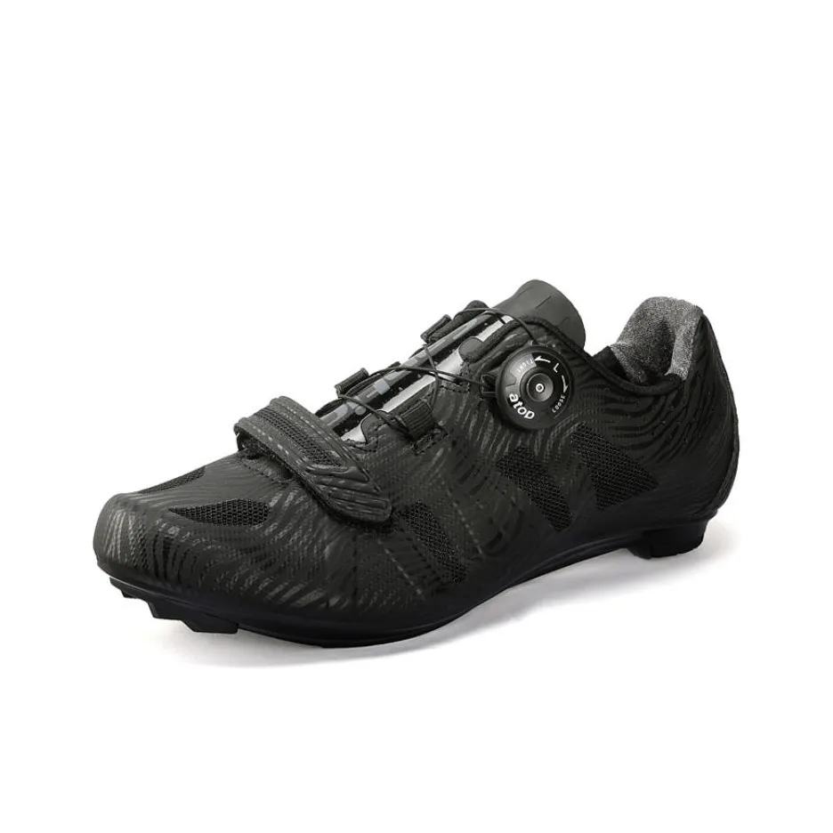 SANTIC Coverage Wear-Resistant Lightweight Breathable Slip-Resistant Low-Top Cycling Shoes Men's Black Nader