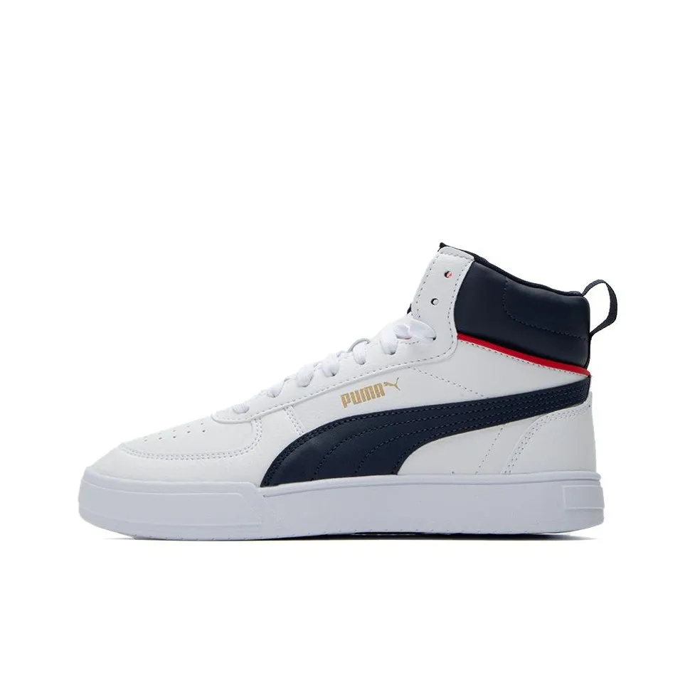 PUMA Caven MID High Топ Скейтборд Кроссовки Унисекс Белый Синий