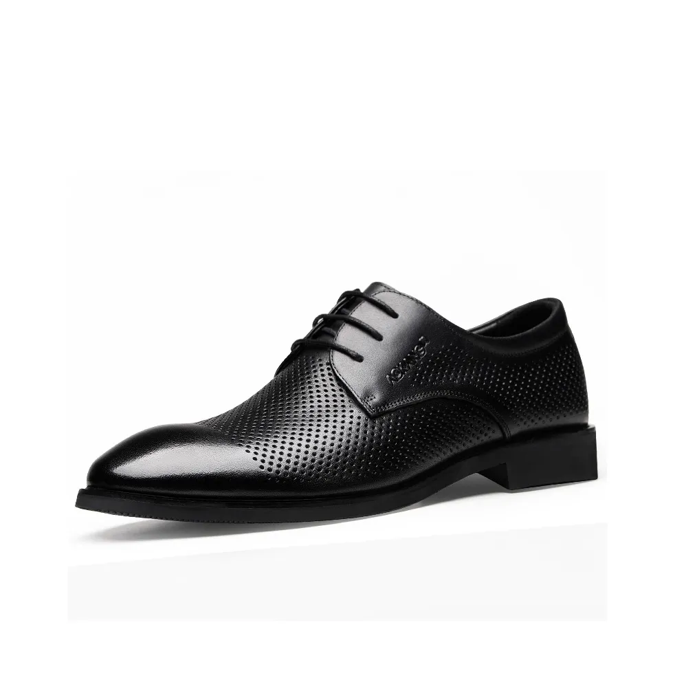 AOKANG Mesh Leather Sandal Dress Shoes Men's Black Brown