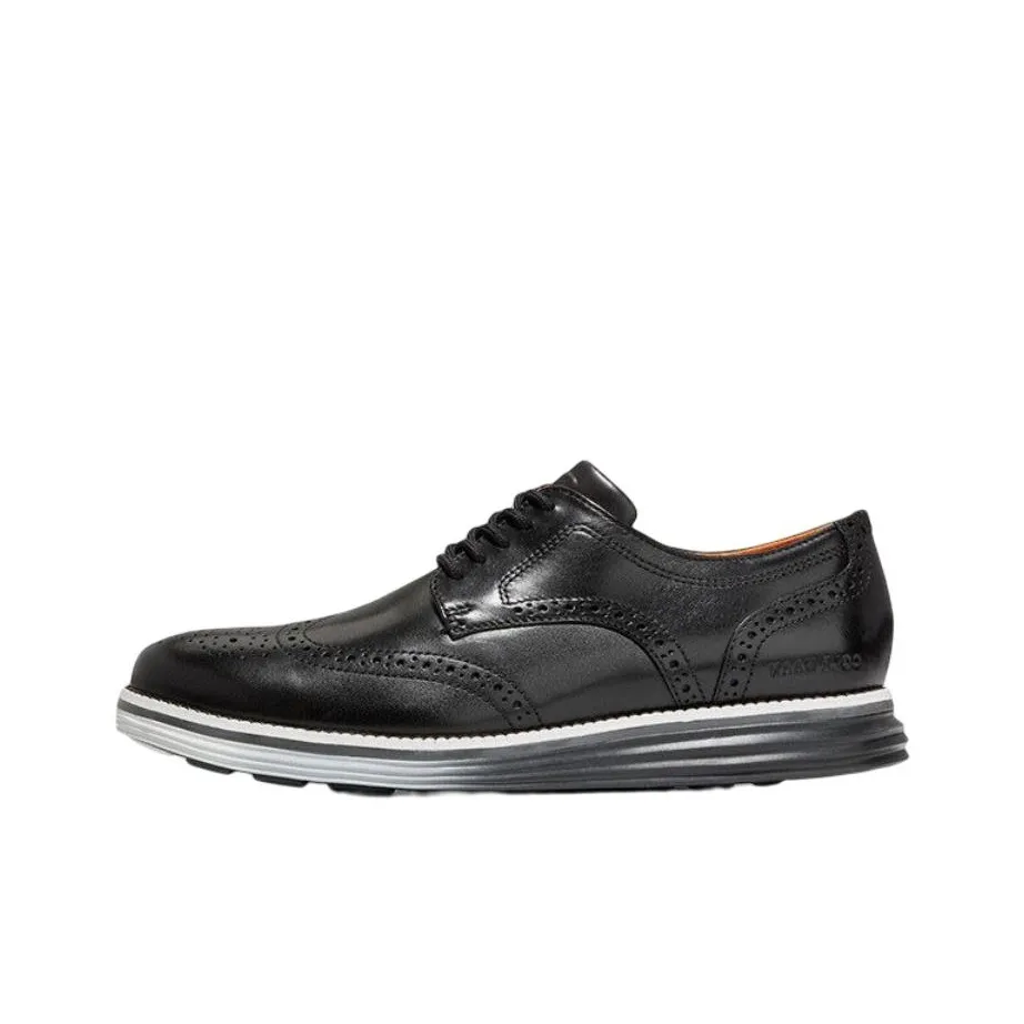 COLE HAAN Casual Leather Shoes Men's Low Top Black