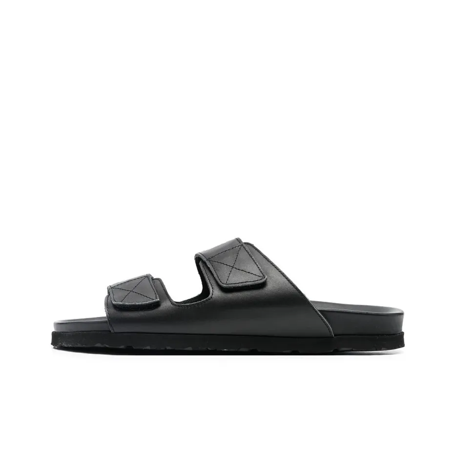 PALM ANGELS Logo print Touch strap Slides