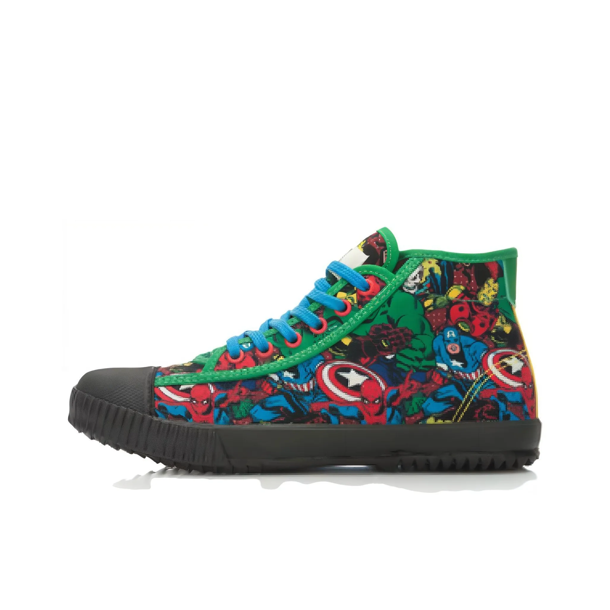 LiNing Slip-Resistant Lightweight And Breathable Высокие Кроссовки для Скейтбординга Женские Черные Зеленые