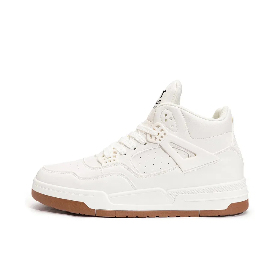 JWVR Амортизаторы Slip-Resistant High Top Скейтборд Кроссовки Unisex Белый