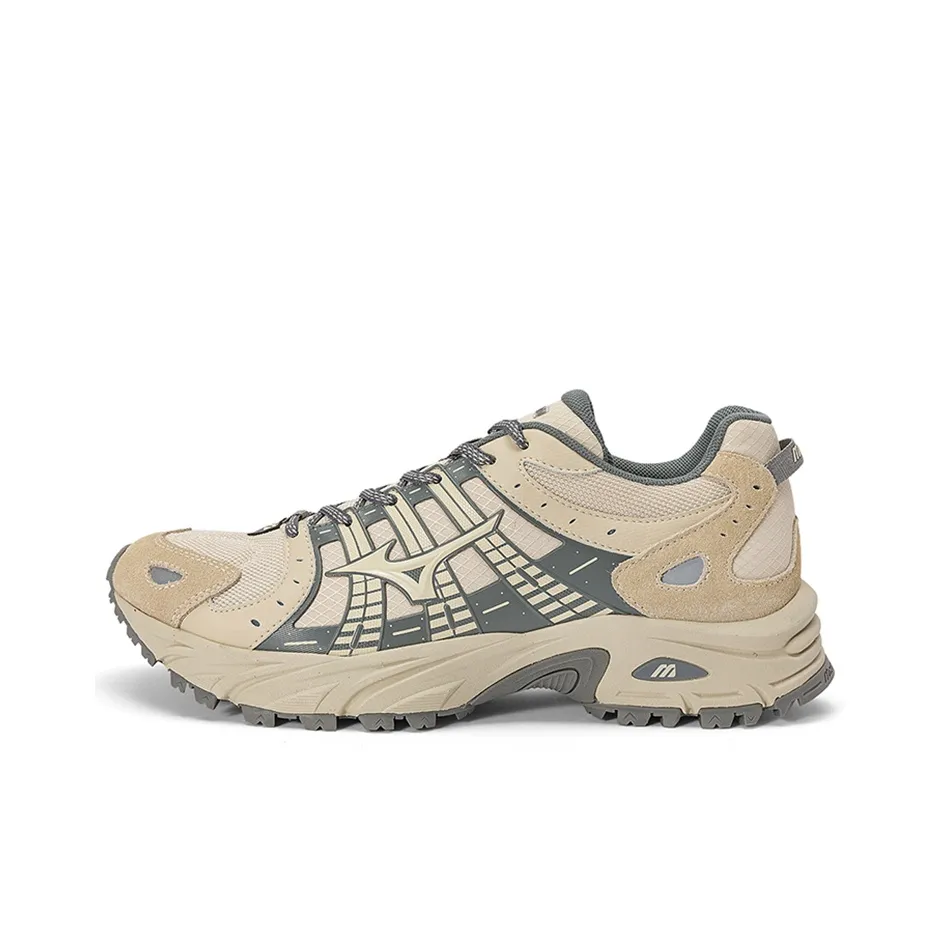 Mizuno Shock Absorbers Slip-resistant Abrasion-resistant Breathable Low-top Casual Unisex Sand Gray Мицубо Шок Абсорбер Слип-резистентный Аbrasion-резистентный Дышащий Низкий Топ Повседневный Унисекс Песочный Серый
