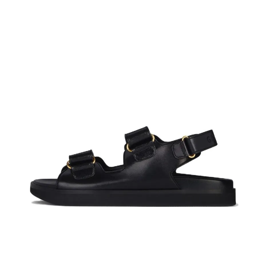 Givenchy Logo-plaque Slingback Leather Sandals