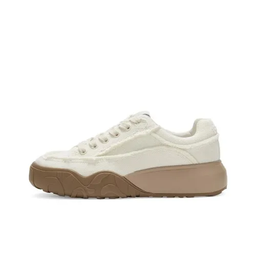 TOOMANYSHOES Кроссовки для скейтбординга Low Top Экрю Женские
