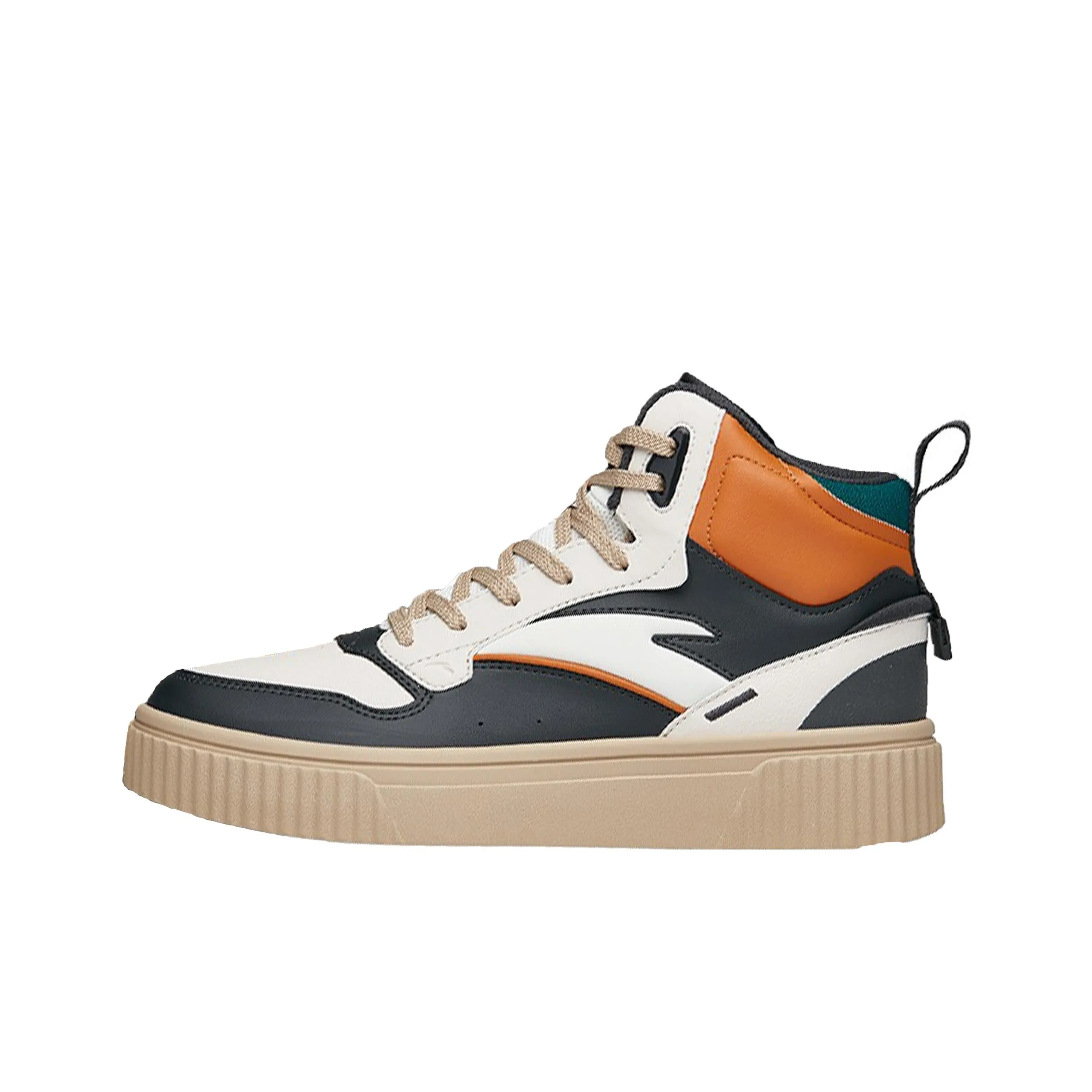Anta High-Top Skateboard Shoes Men's White Gray Orange
