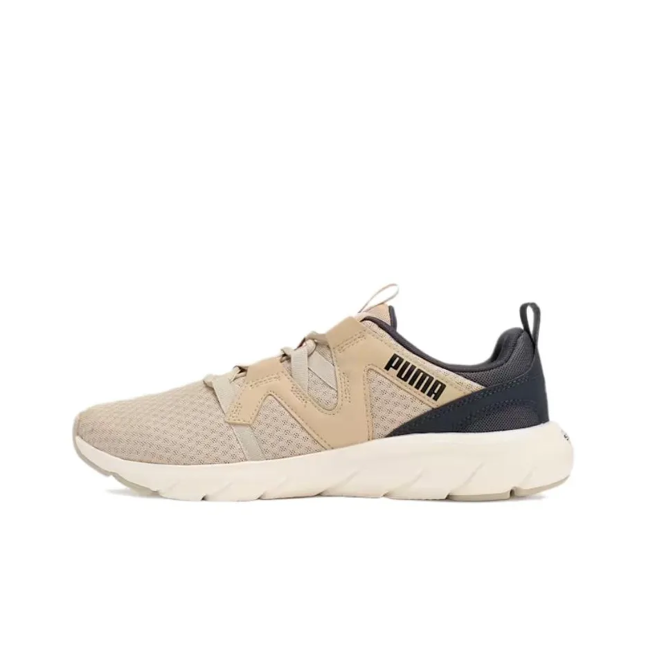 PUMA Softride Flex Vital Anti Slip Wear Resistant Low Top Casual Running Shoes Unisex Apricot Black