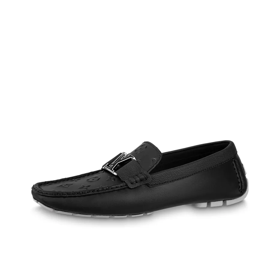 LOUIS VUITTON Lv Monte Carlo Moccasins Shoes 'Black With Top Monogram'