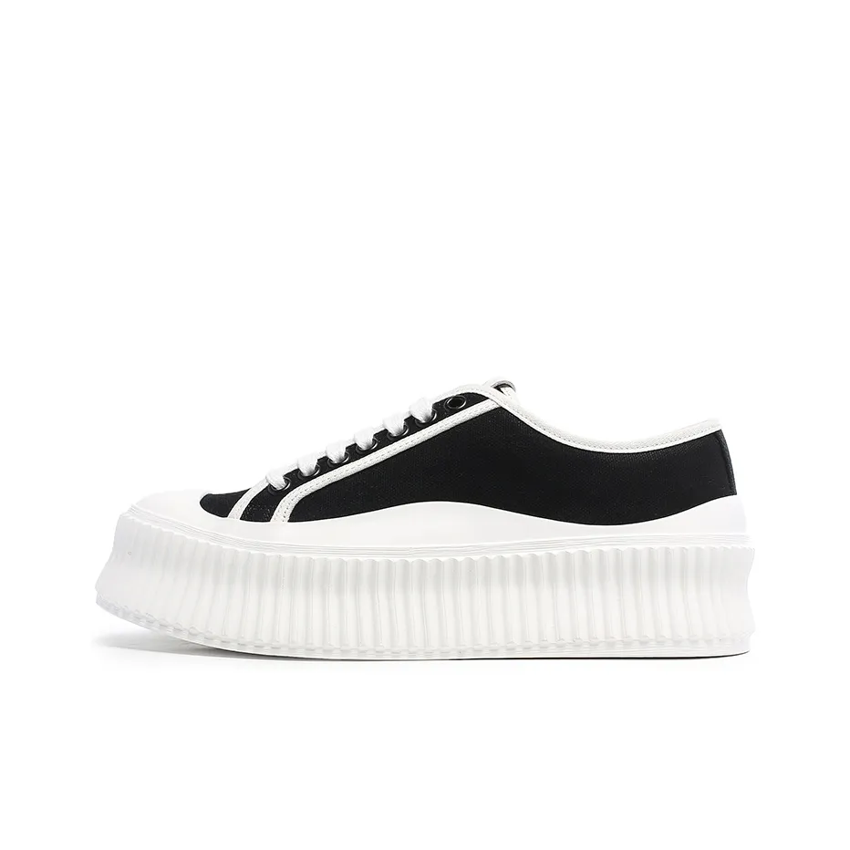 BLOCCO5 Platform Cookie Shoes 6cm Heel Height Low Top Skateboard Shoes Women's