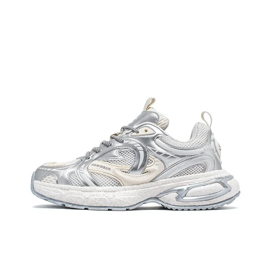 HOBIBEAR Амортизация Oтскок Устойчивость к истиранию Низкий Топ Casual Унисекс Серебряный
