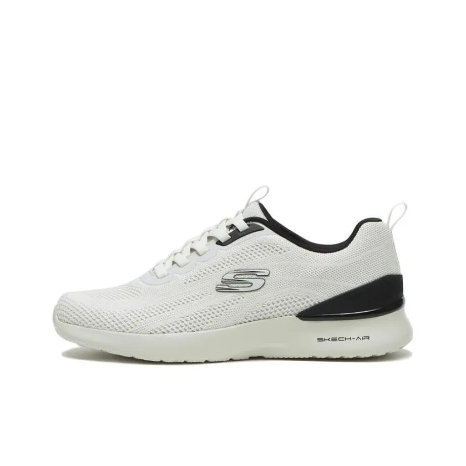 Skechers Shock Absorbers Slip-resistant Abrasion-resistant Low Top Casual Men's White Скетчерс Shock Absorbers Противоскользящий Устойчивый к истиранию Низкий Топ Повседневный Мужской Белый