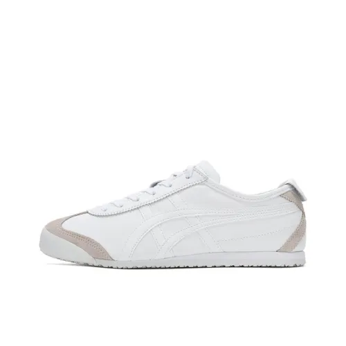 Onitsuka Tiger MEXICO 66 Повседневная обувь Низкий верх Белый/коричневый Унисекс