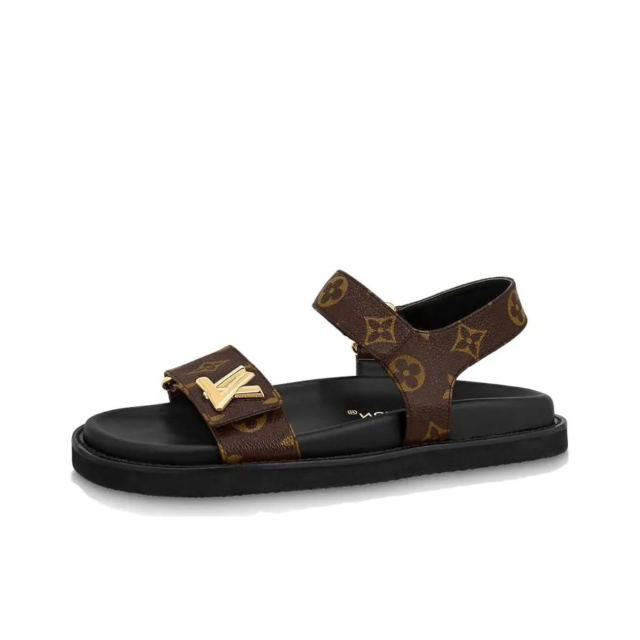 LOUIS VUITTON Strap Sandals Women's Brown