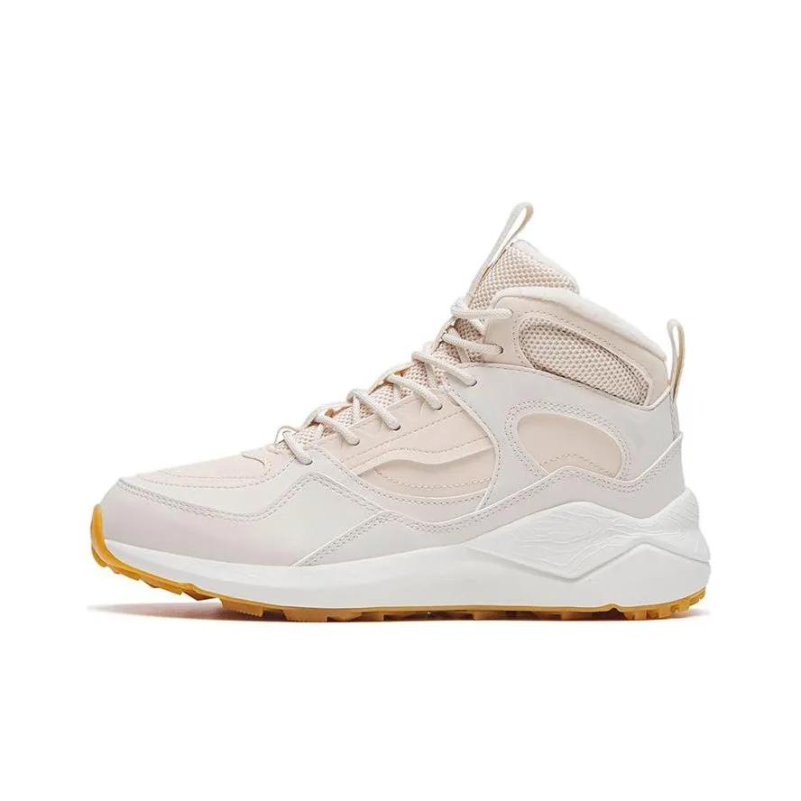 Anta Non-slip Wear-resistant Shock Absorption High-Top Sports Casual Shoes Women's Macaron Gray