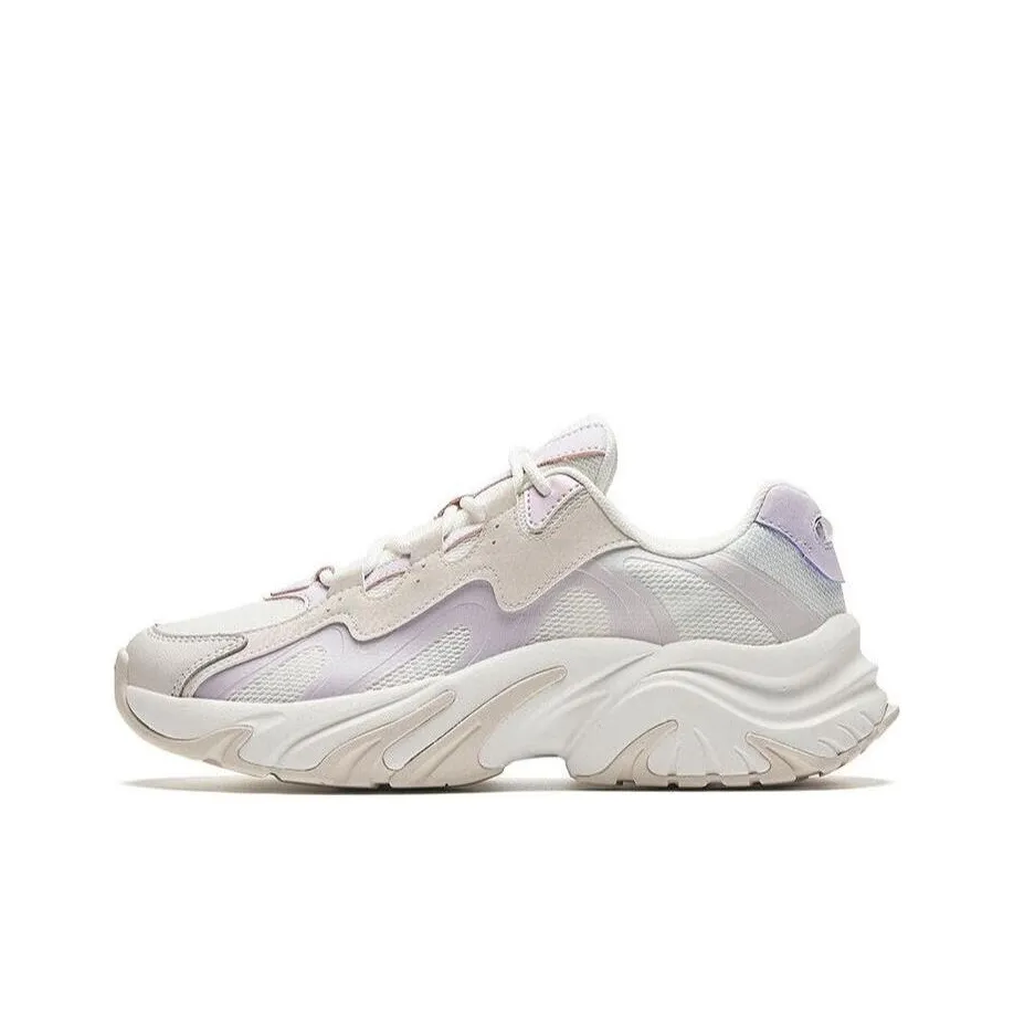 ANTA Кролик Обувь Противоскользящая Устойчивая к износу Низкий Топ Тяжелая Подошва Женские Белые